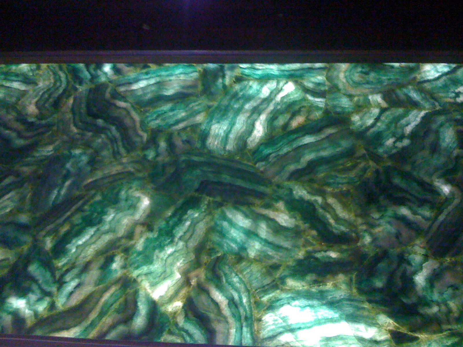 Semprecious Stone Slab, Green Aventurine Backlit Slab.